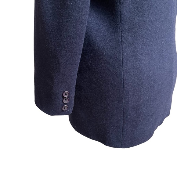 Vintage Navy Blue Wool 2 Button Blazer with Front Pockets by Michele Size: 12 - Picture 11 of 13